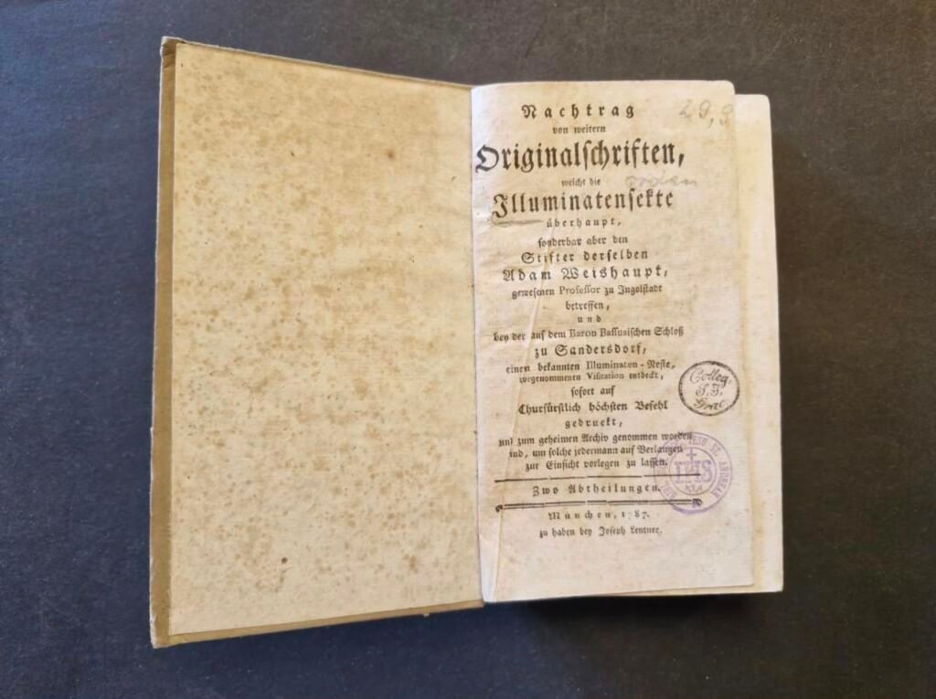 Historical book about the illuminati and secret societies